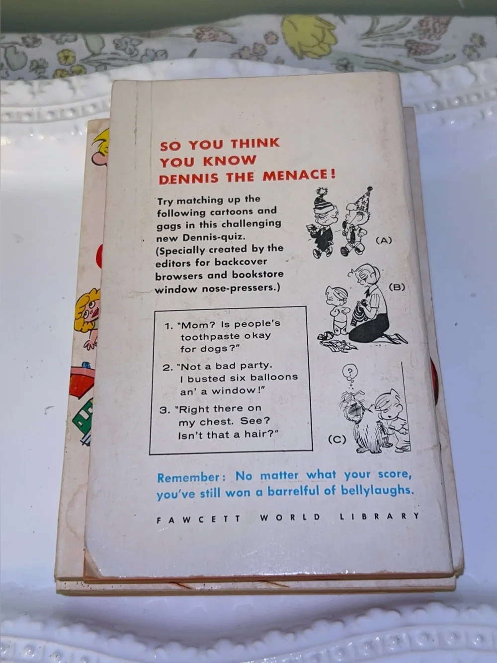 Dennis the Menace Vintage Book Stack